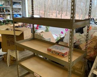 HEAVY DUTY METAL COMMERCIAL GRADE SHELVING. 5 ADJUSTABLE SHELVES