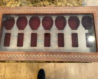 BURL WOOD WATCH BOX, THIS BOX HOLDS 28 WATCHES