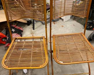 RATTAN FOLDING CHAIRS