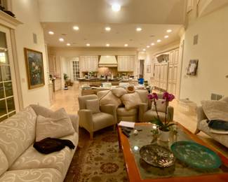 INSIDE VIEW, SOFAS, COFFEE TABLE AND CHAIRS FOR SALE