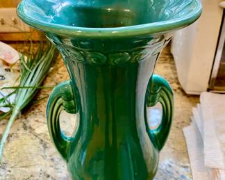 JADE GREEN CERAMIC VASE