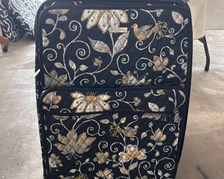 Vera Bradley black and yellow floral suitcase