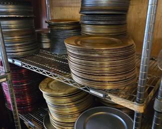 chargers - mostly gold and silver