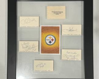 Pre-Sale: Vintage Multi - Autographed Pittsburgh Steelers Training Camp Plaque 1988. 