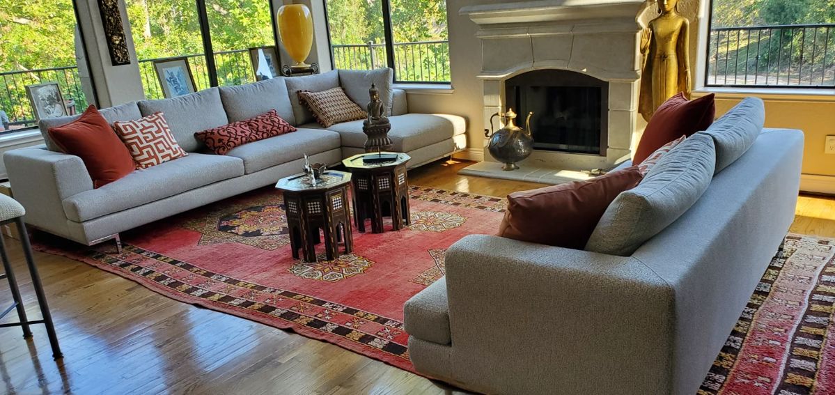 White Sofas Taken by Family. Everything else is available!