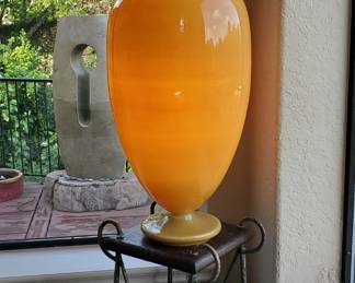 Unusual Large Art Glass Lamp