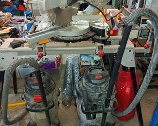 Shopvacs and compound sliding miter saw