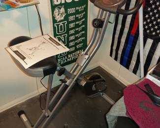 Exerpeutic folding exercise bike with pulse