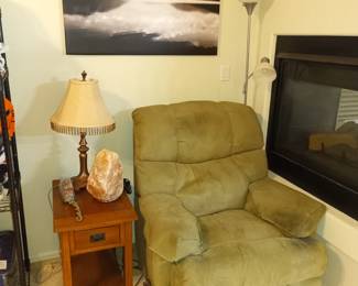 Recliner. Bedroom reading nook