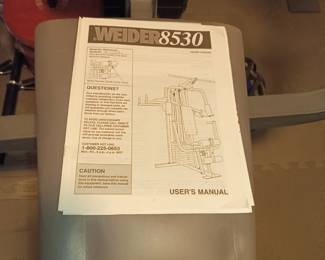 Weider 8530 Home gym user manual (comes with home gym)