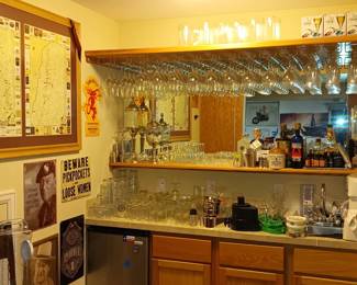 Barware and art. So many breakeable items