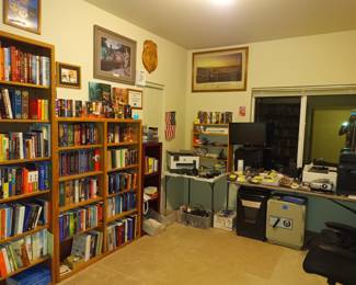 Books and electronics. Shredder and safe