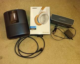 Bose bluetooth speakers and Quietcomfort headphones