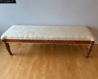 Upholstered Bench. Dimensions: 58.1/4in L | 16in D | 17in H