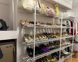 Purses and Shoes including Ballroom Dancing Shoes. Shoes size 5.5 - 6.