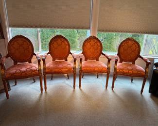 4 Upholstered Arm Chairs
