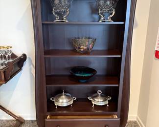 Romina Solid Wood Book Case with Drawer. Made in Romania. H 70in | W 42in | D 16in