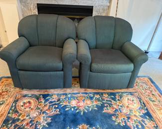 2 Comfy Drexel Upholstered Arm Chairs - reupholster or  slipcover.