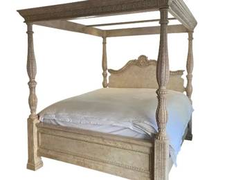 Picture of Bernhardt 4 Poster Bed with Canopy Attached.