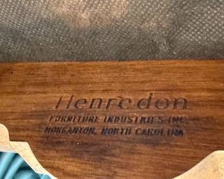 Henredon stamp on chairs.