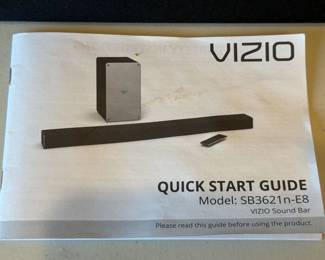 VIZIO Soundbar Quick Start Guide (part of lot)