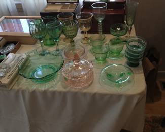 Famous Green and Depression Glass