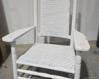 Painted Wooden Rocking Chair