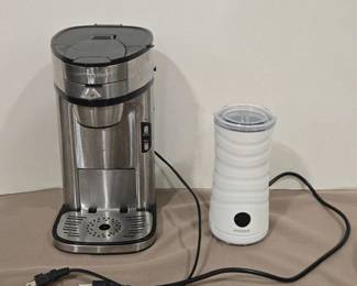 Hamilton Beach Single Serve Coffee Pot And Miroco Electric Milk Frother