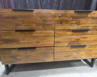 Pier 1 Imports Wood And Metal 6Drawer Dresser