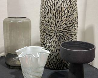Vases And Pedestal Bowl 