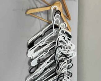 Plastic And Wood Hangers 