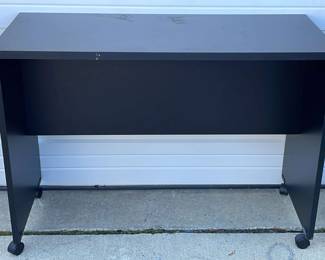 Small Black Rolling Desk 