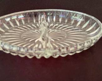 Glass Snack Oval Bowl