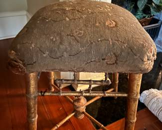 Antique bamboo stool 