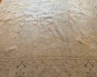 Lovely pale  Oushak rug  ( few spots) 