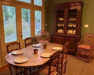 Great French Provençal dining table and set of four French chairs ( sold separately)