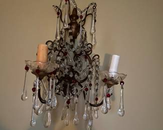 Pair of these lovely sconces, also an additional similar single sconce