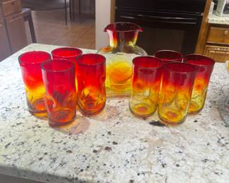 Blanko glasses and pitcher set MCM