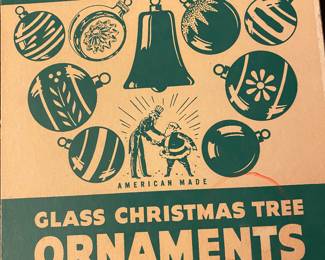 Vintage Shiny Brite RED Ornaments (12) in Box