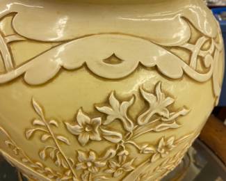 Mid Century Paul Hanson Embossed Table Lamp