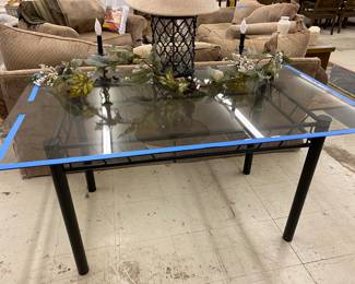 Glass Wrought Iron Table, With Awesome Wrought Iron Table Lamp