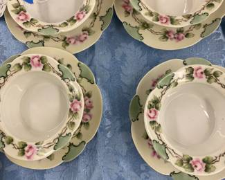 Vintage Limoges France Ice Cream Bowls/Saucers
