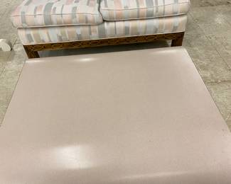 Post Modern Love Seat, Post Modern Scroll Parson Cocktail Table