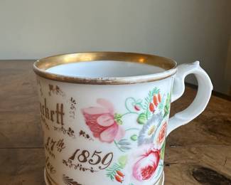 English hand-painted cup 1859