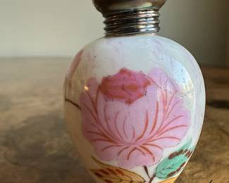 Small English sterling silver topped bottle