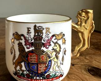 English Coronation mug, June 2, 1953