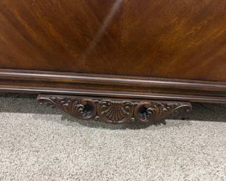 beautiful trim on headboard of primary suite bedset