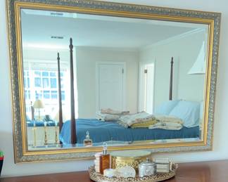 Gold Mirror, Tray Jewelry Box, Assorted Trinket Boxes