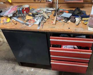 Workbench Tool Contents with Bosch Black Decker Power Tools