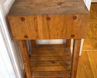 Rolling Butcher Block Table